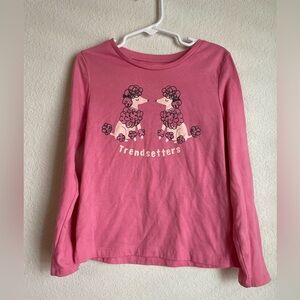 Garanimals Girls Pink Poodle Graphic Long Sleeve Tee size 6
